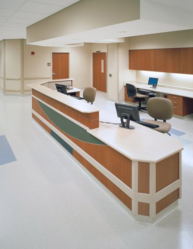 Hospital admin desktop by Solid Surfaces
