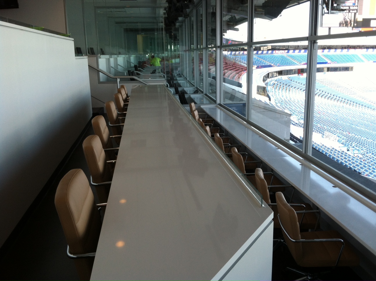 Coordinator booth at New Era Stadium by Solid Surfaces
