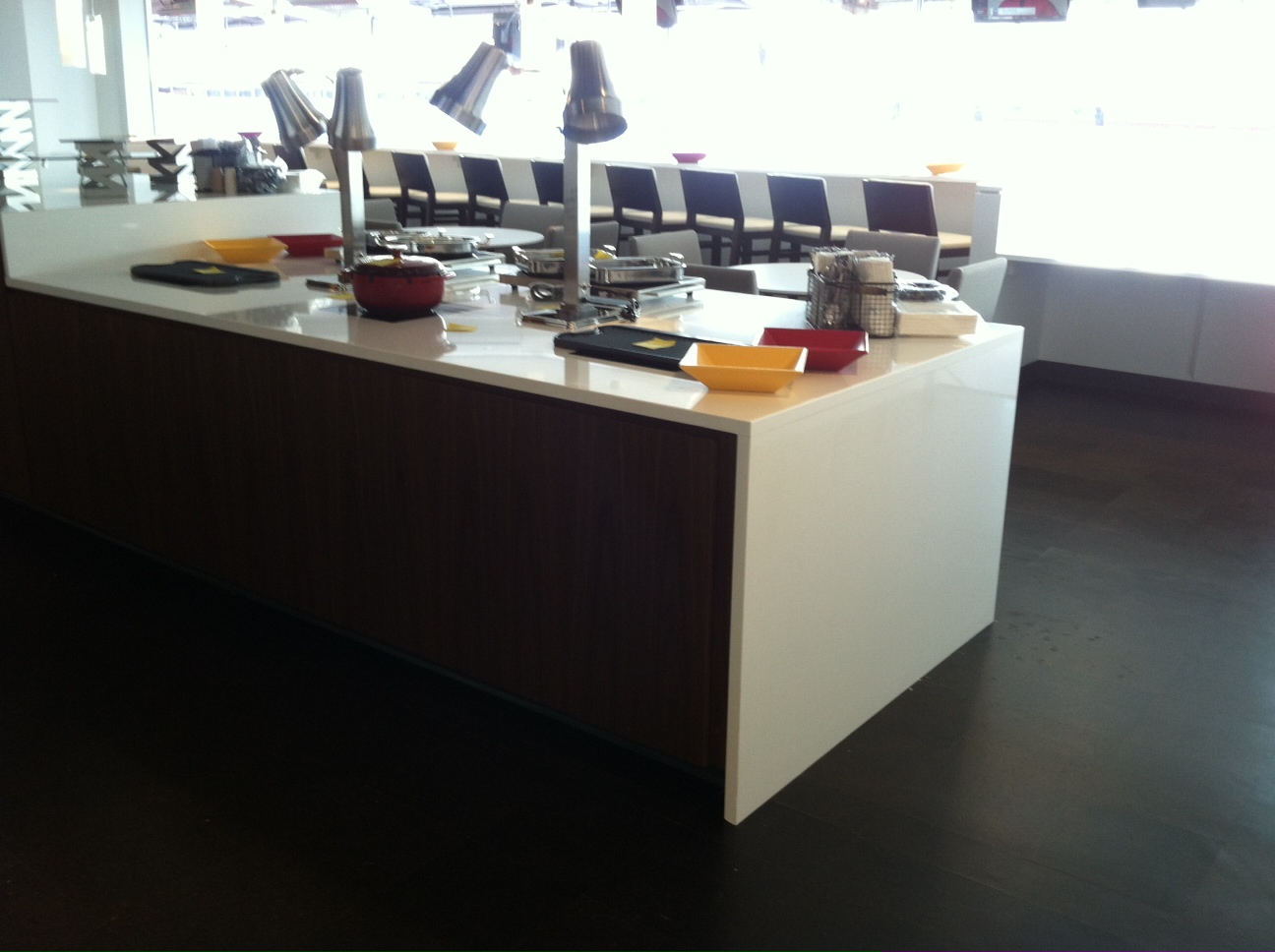 New Era Stadium food area by Solid Surfaces