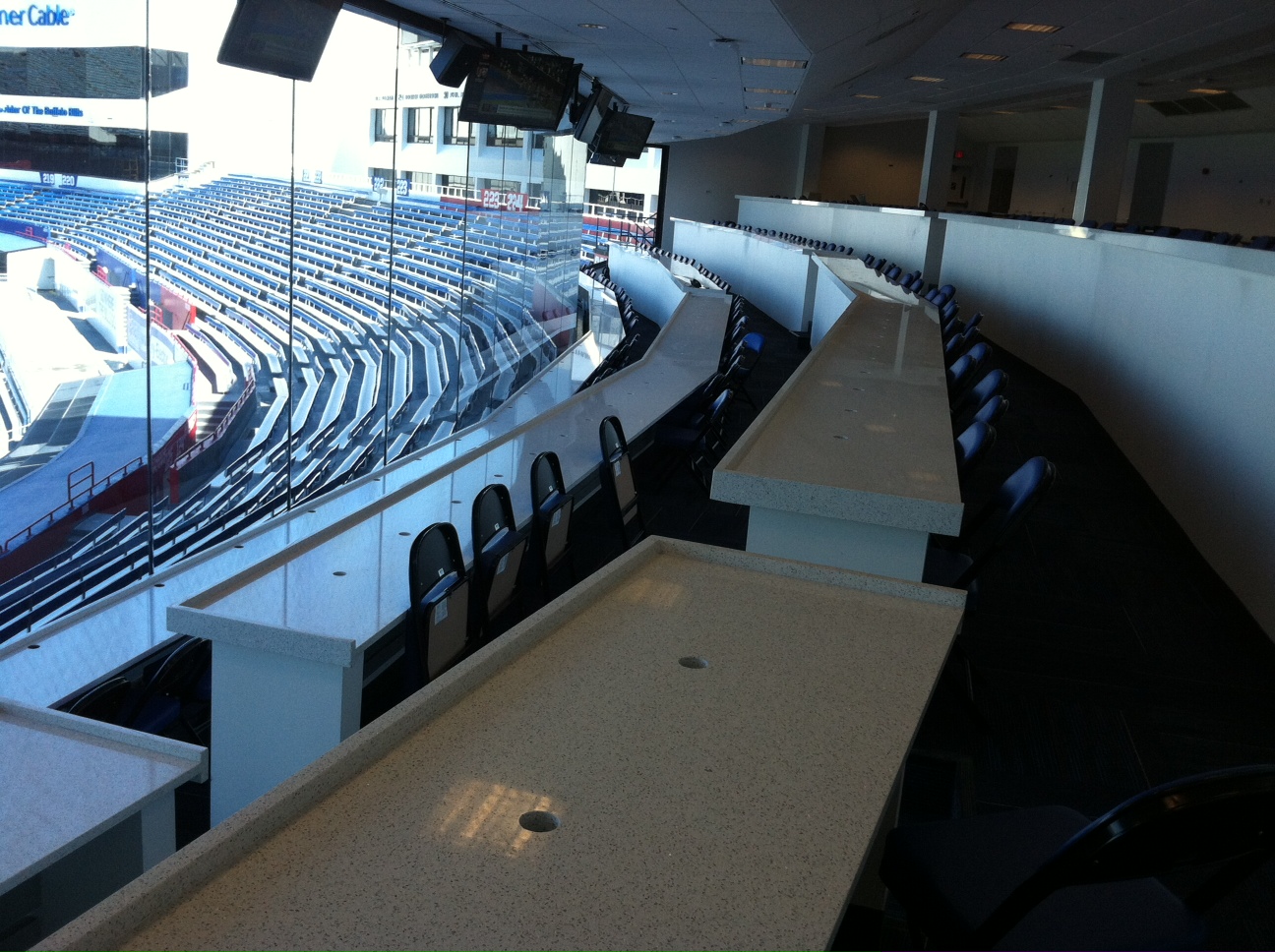 New Era Stadium coordinator seating by Solid Surfaces